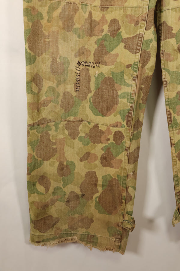 1940年代 W34　アメリカ陸軍　フロッグスキン迷彩　HBTパンツ　ユーティリティパンツ　中古品