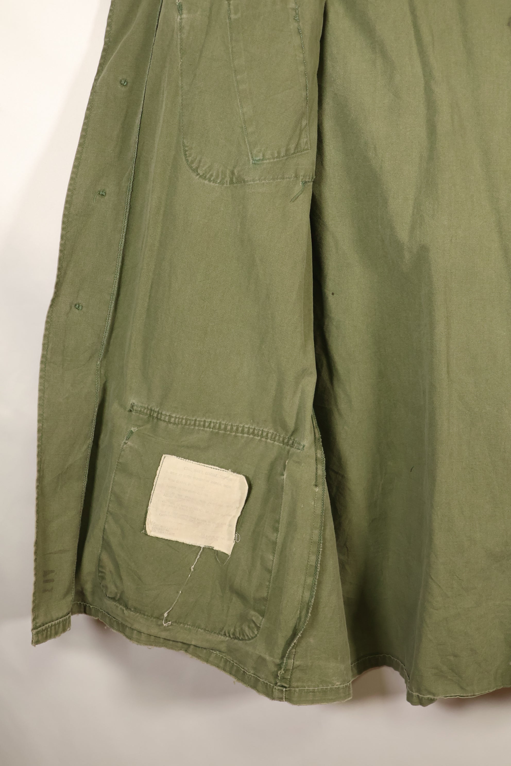 1967年契約　M-L　ノンリップストップ　3rd Model ジャングルファティーグ　ジャケット　退色あり　中古品