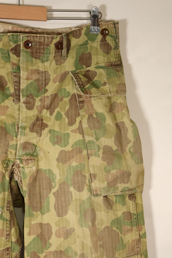 1940年代 W34　アメリカ陸軍　フロッグスキン迷彩　HBTパンツ　ユーティリティパンツ　中古品