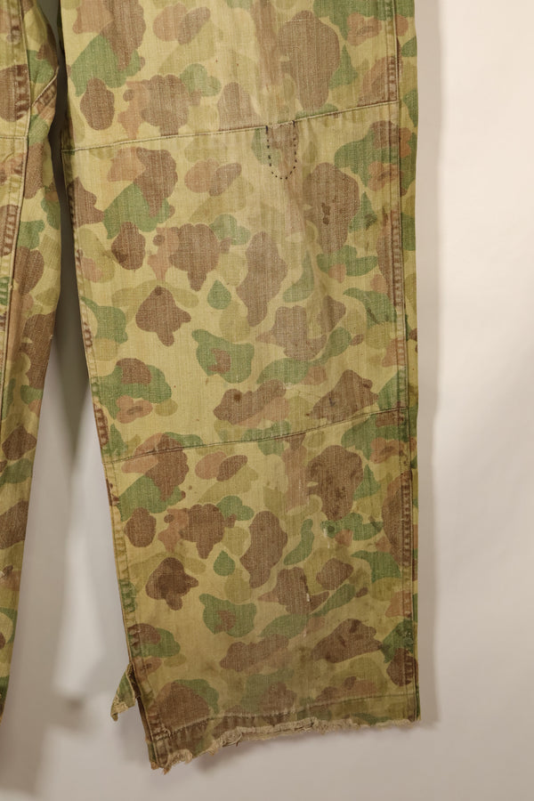 1940年代 W34　アメリカ陸軍　フロッグスキン迷彩　HBTパンツ　ユーティリティパンツ　中古品