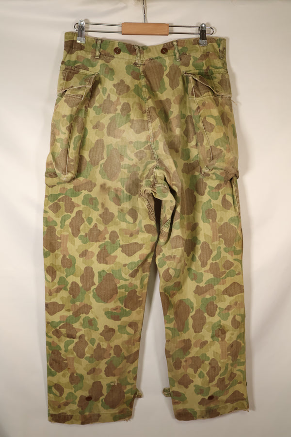 1940年代 W34　アメリカ陸軍　フロッグスキン迷彩　HBTパンツ　ユーティリティパンツ　中古品