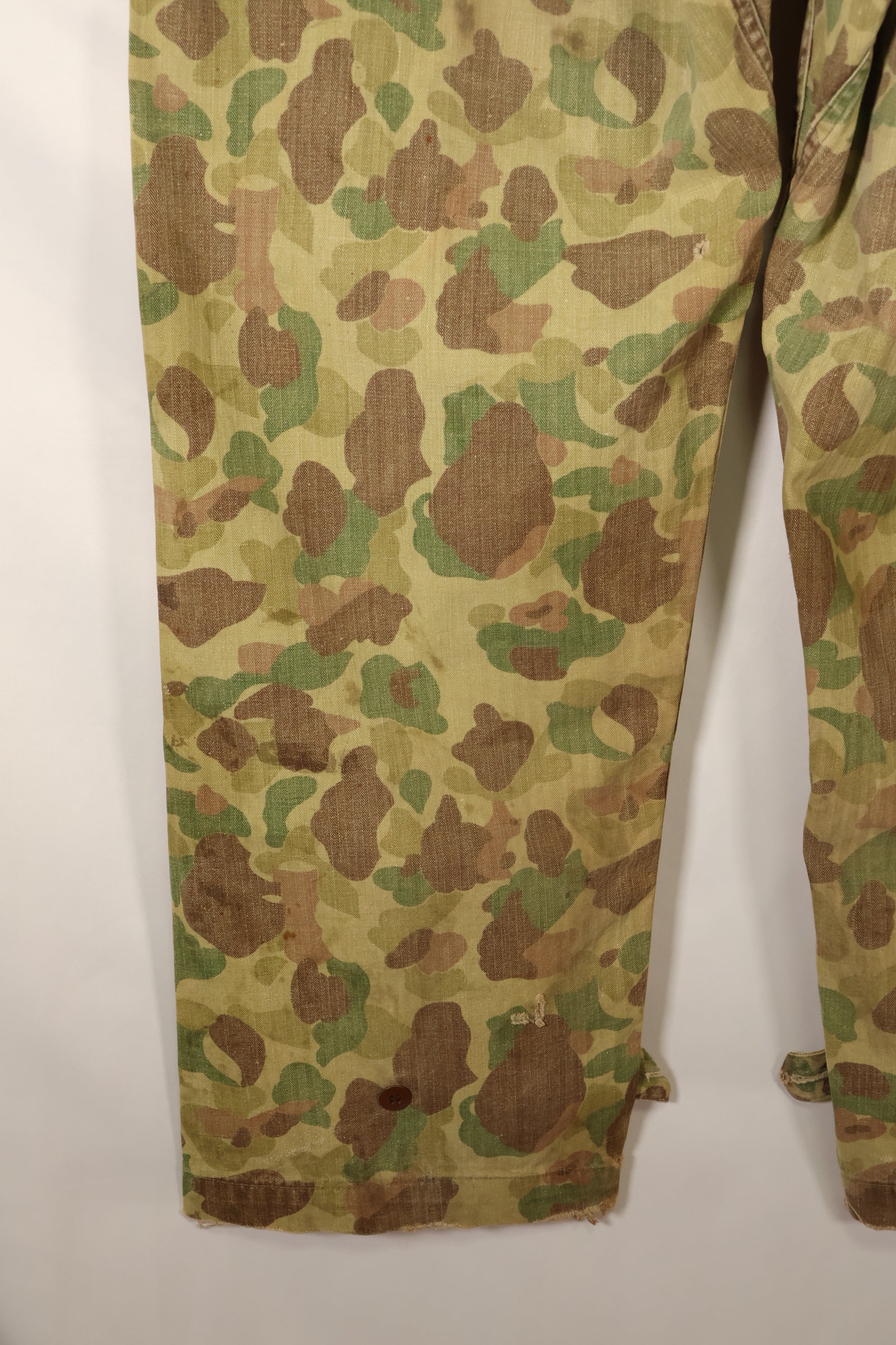 1940年代 W34　アメリカ陸軍　フロッグスキン迷彩　HBTパンツ　ユーティリティパンツ　中古品