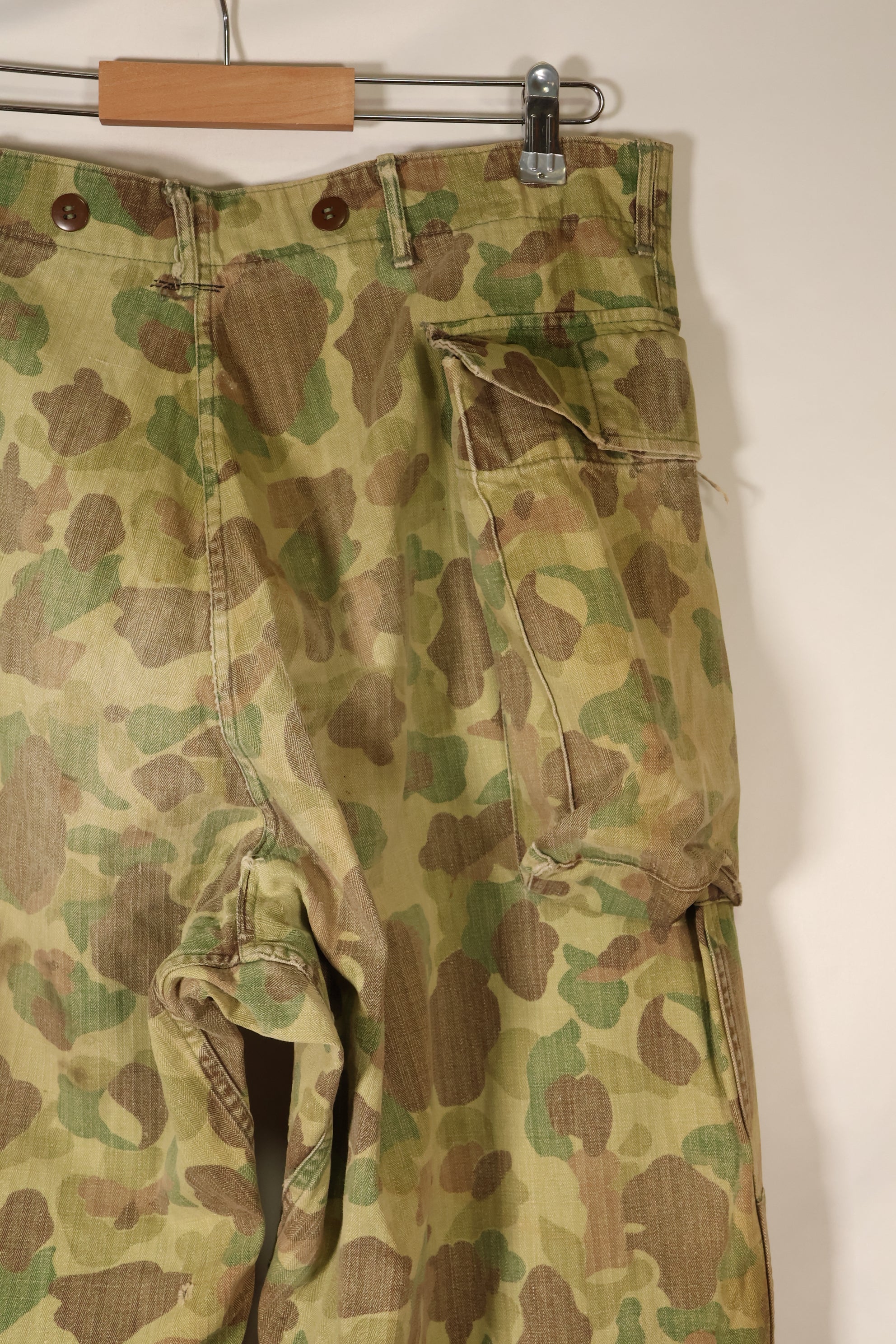 1940年代 W34　アメリカ陸軍　フロッグスキン迷彩　HBTパンツ　ユーティリティパンツ　中古品