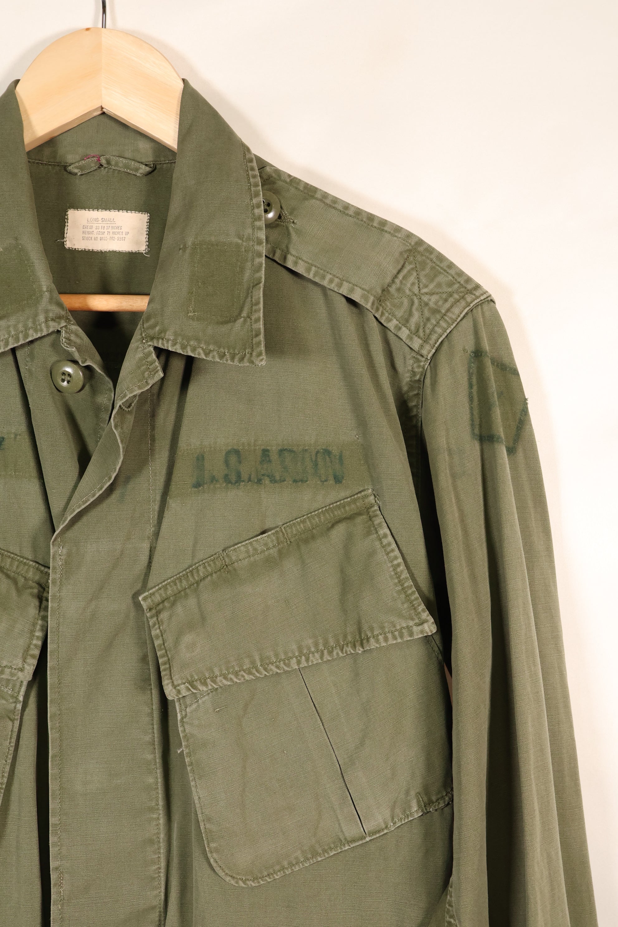 1965年頃　S-L　2nd Model ジャングルファティーグ　ジャケット　使用感強い　中古品