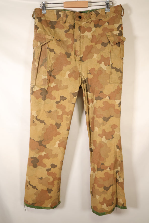 1960年代後半〜70年代前半頃　個人調達品　ミッチェル迷彩　USMC　WWII HBTパンツカット　リバーシブルパンツ　中古品