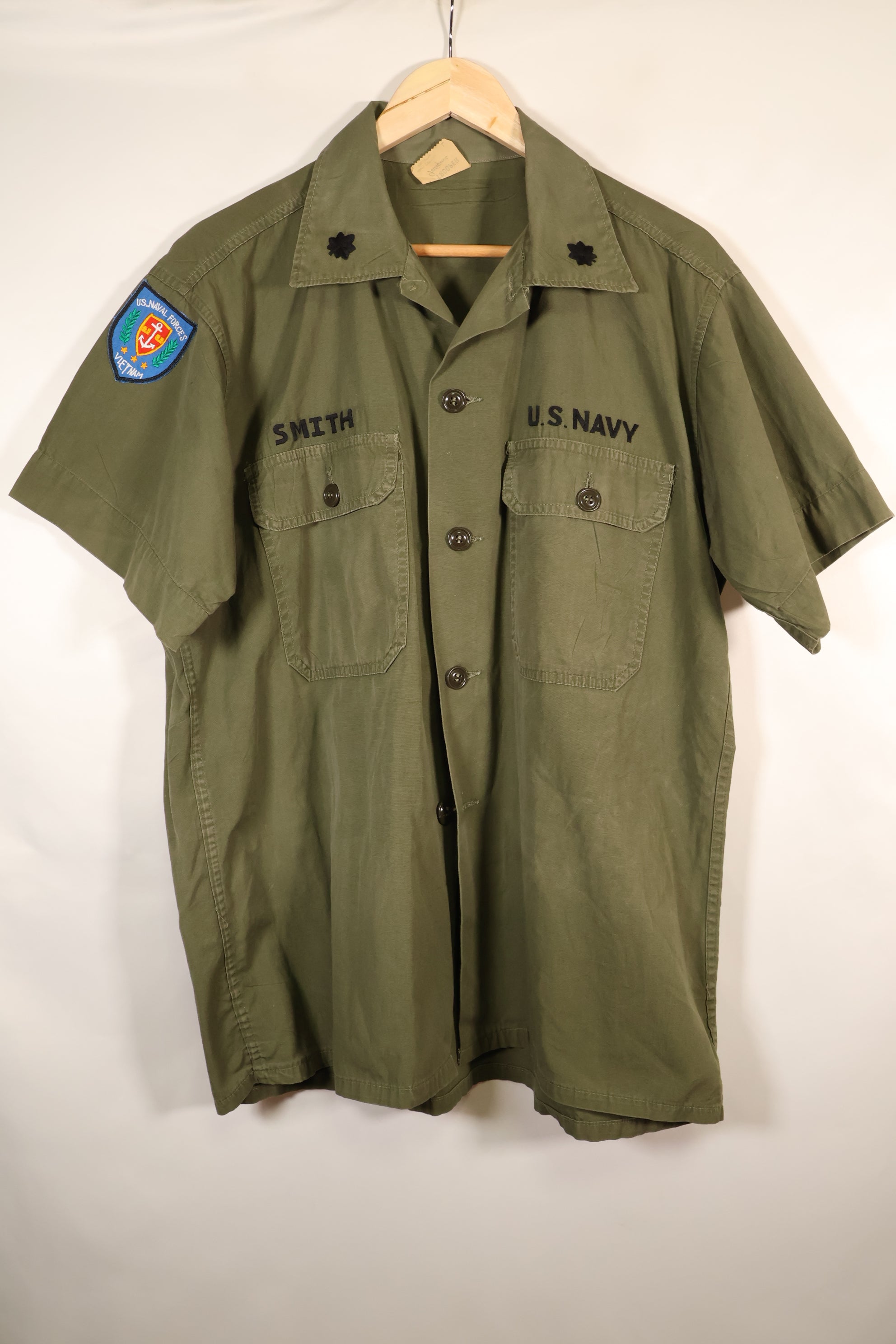 1960年代後半　LARGE　PX品　個人調達　OG-107　ユーティリティシャツ　海軍アドバイザー再現品　中古品