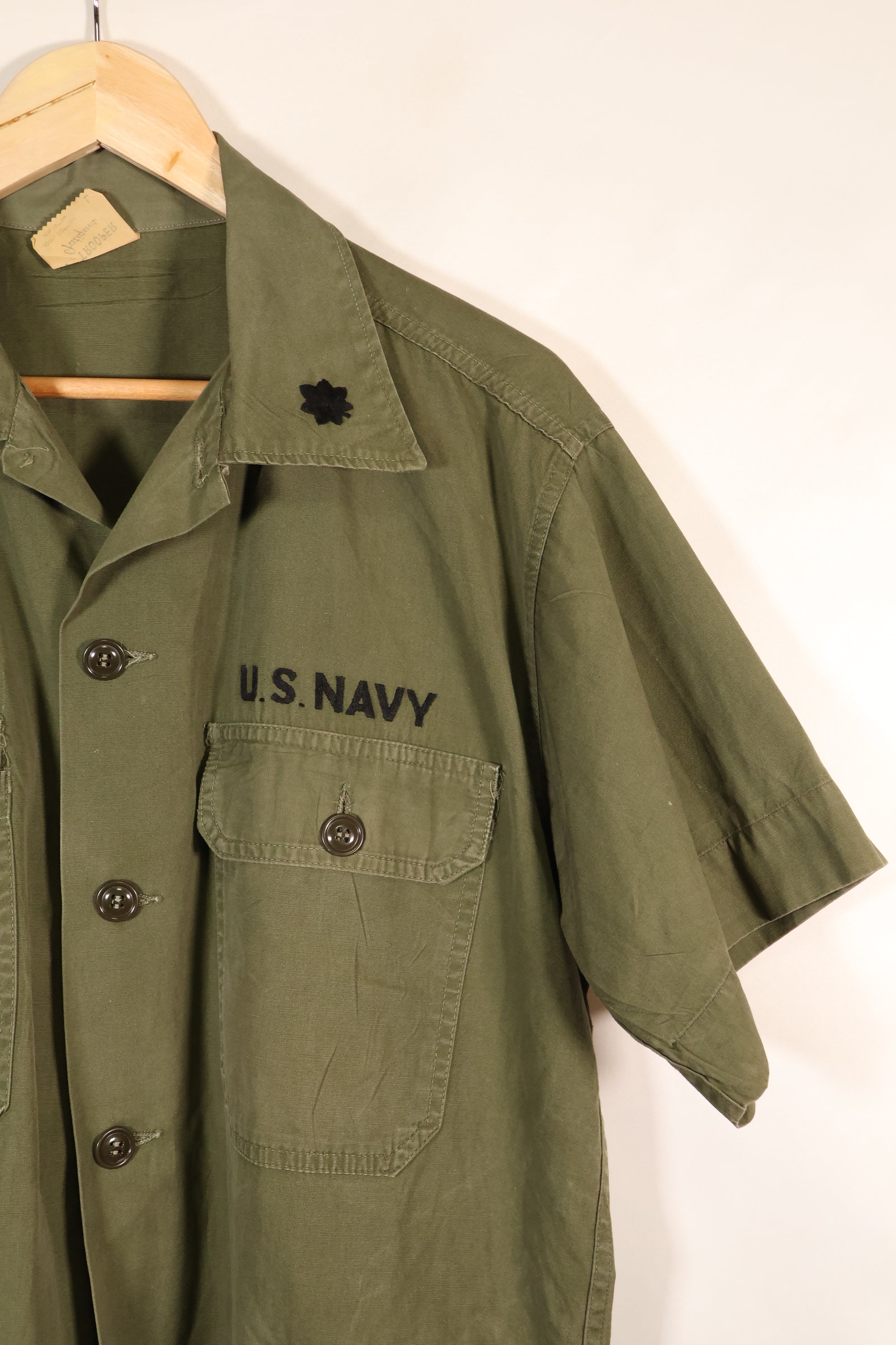 1960年代後半　LARGE　PX品　個人調達　OG-107　ユーティリティシャツ　海軍アドバイザー再現品　中古品