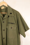 1960年代後半　LARGE　PX品　個人調達　OG-107　ユーティリティシャツ　海軍アドバイザー再現品　中古品