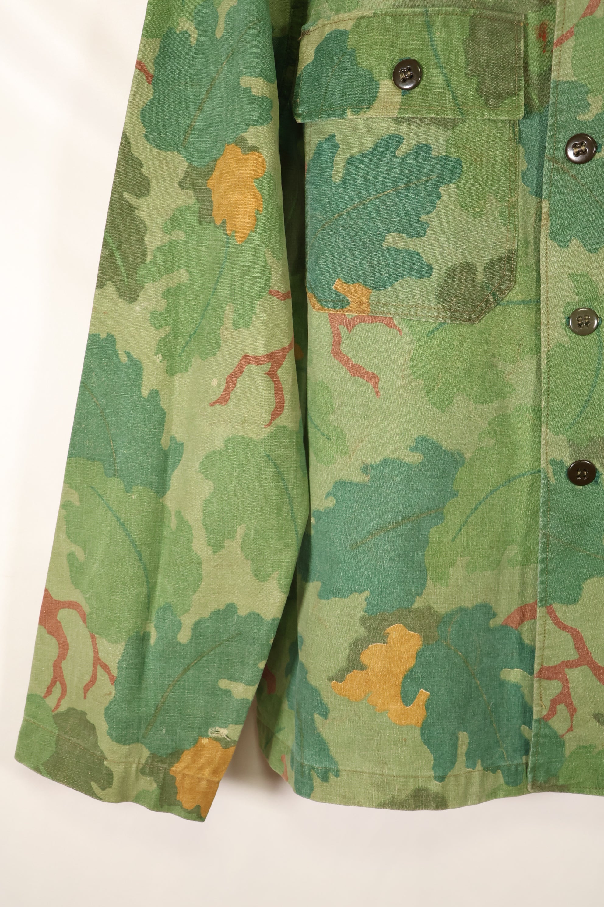 1960年代後半〜70年代前半頃　個人調達品　ミッチェル迷彩　USMC　OG-107 ユーティリティカット　シャツ　中古品