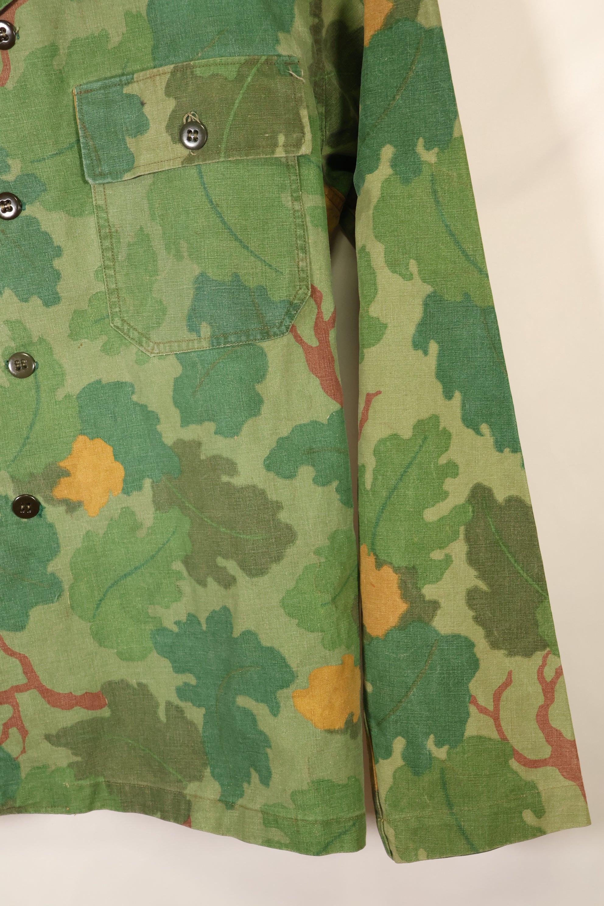 1960年代後半〜70年代前半頃　個人調達品　ミッチェル迷彩　USMC　OG-107 ユーティリティカット　シャツ　中古品
