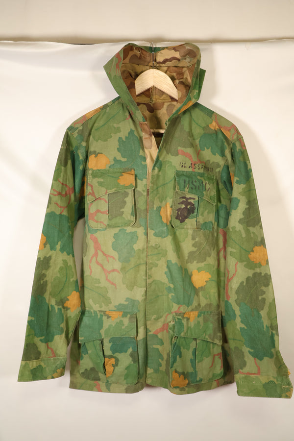 1960年代後半〜70年代　USMC　個人調達品　ミッチェルパターン　フード付フィールドジャケット　中古品