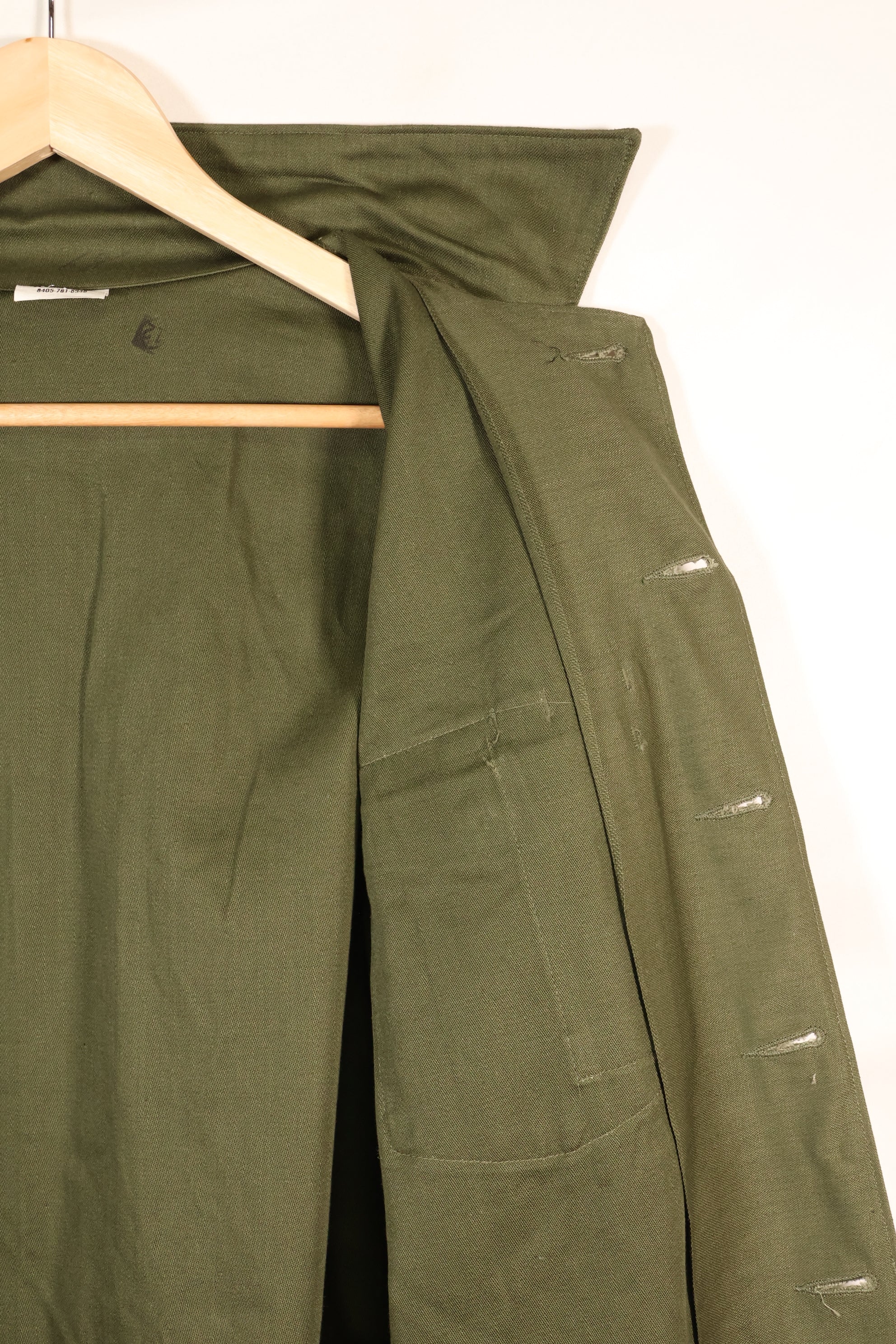 1960年代中頃　16 1/2 x 36　アメリカ陸軍　OG-107 ユーティリティシャツ　ほぼ未使用品