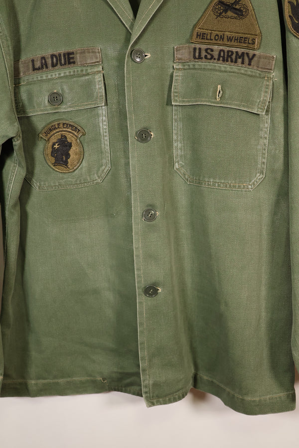 1960年代　推定 SMALL　OG-107　ユーティリティシャツ　パッチ付き　中古品