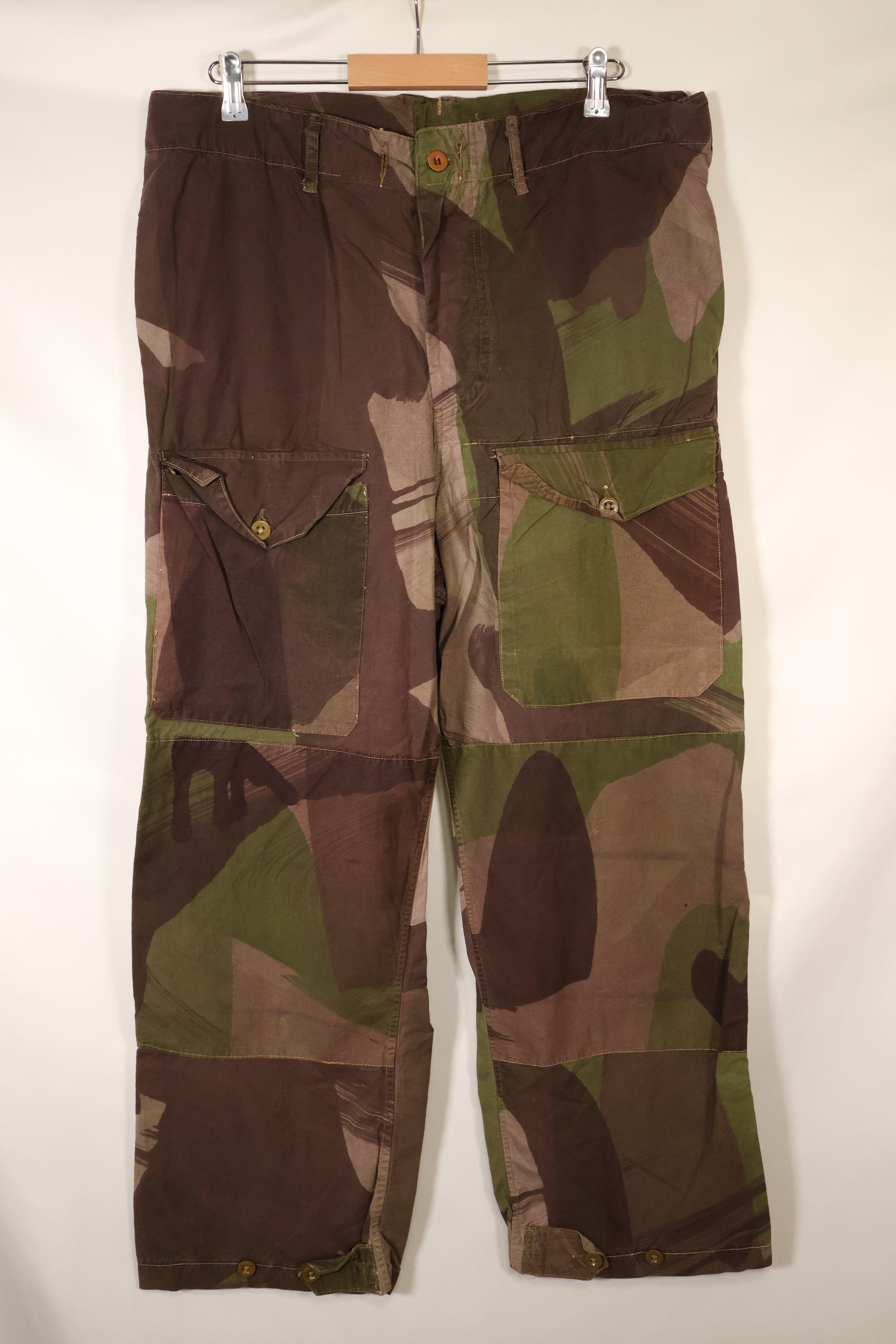 1940年代　WWII　英軍 SAS　Windproof迷彩　迷彩パンツ　個人改造あり　中古品
