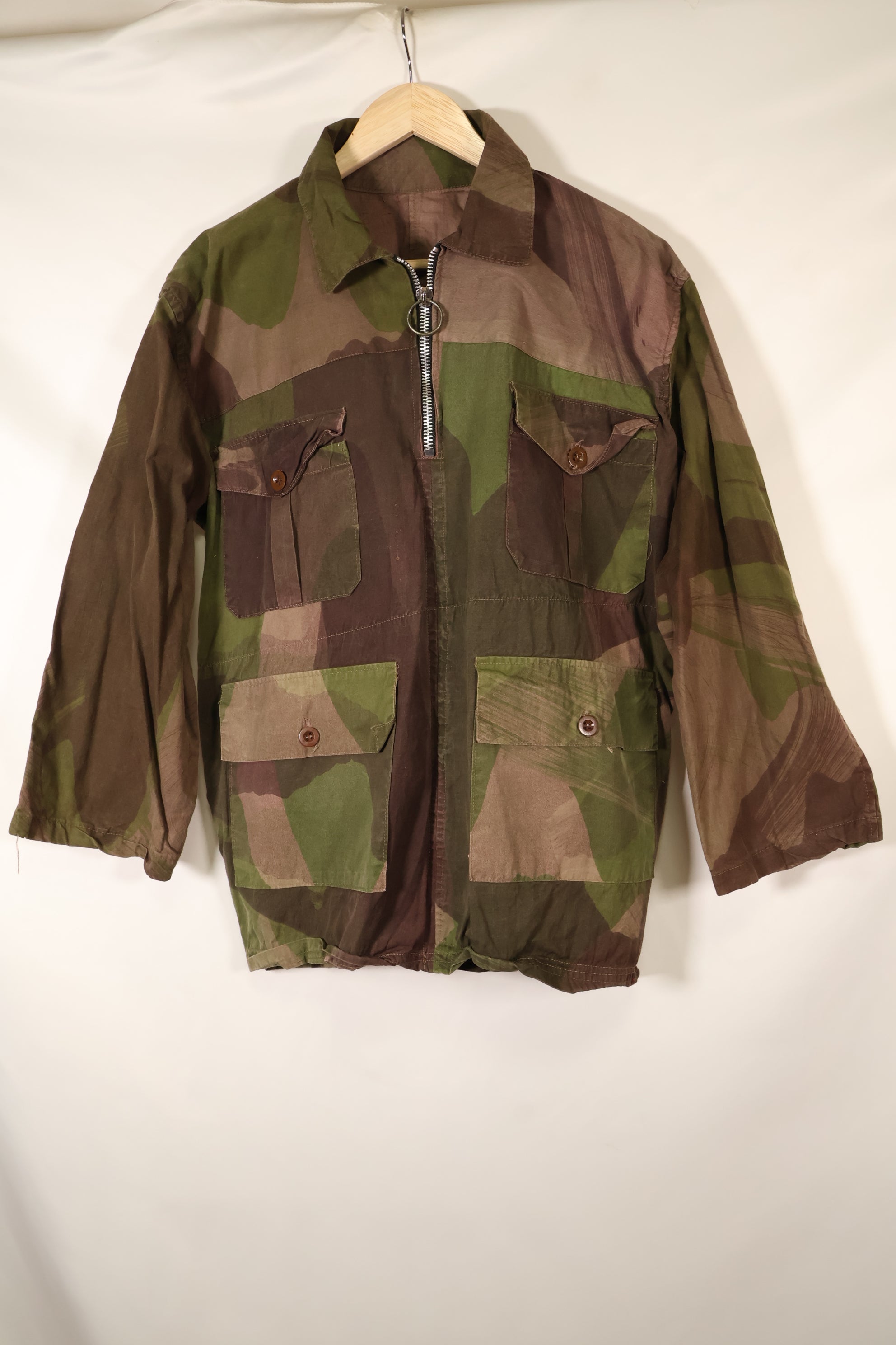 1940年代　WWII　英軍　Windproof迷彩 スモック　改造品　インドシナ戦争再現　戦後改造あり　中古品