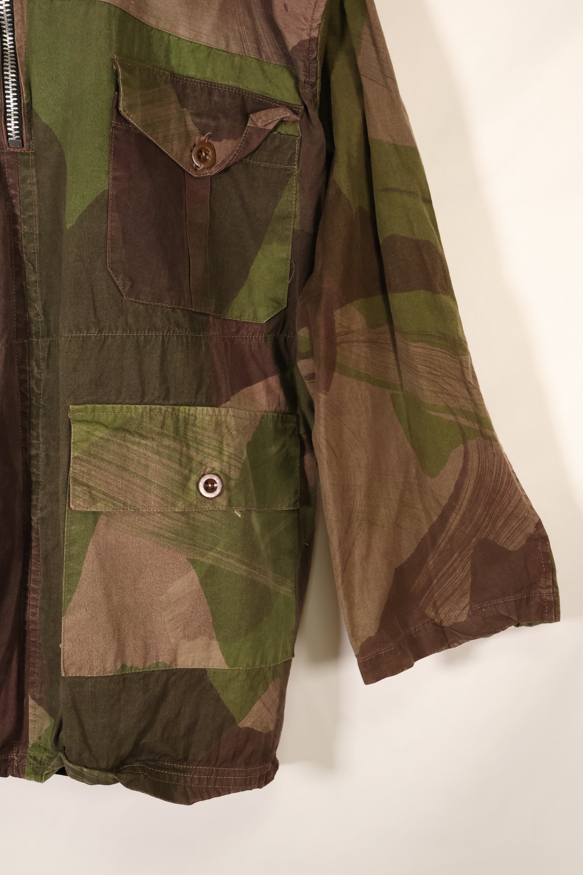 1940年代　WWII　英軍　Windproof迷彩 スモック　改造品　インドシナ戦争再現　戦後改造あり　中古品