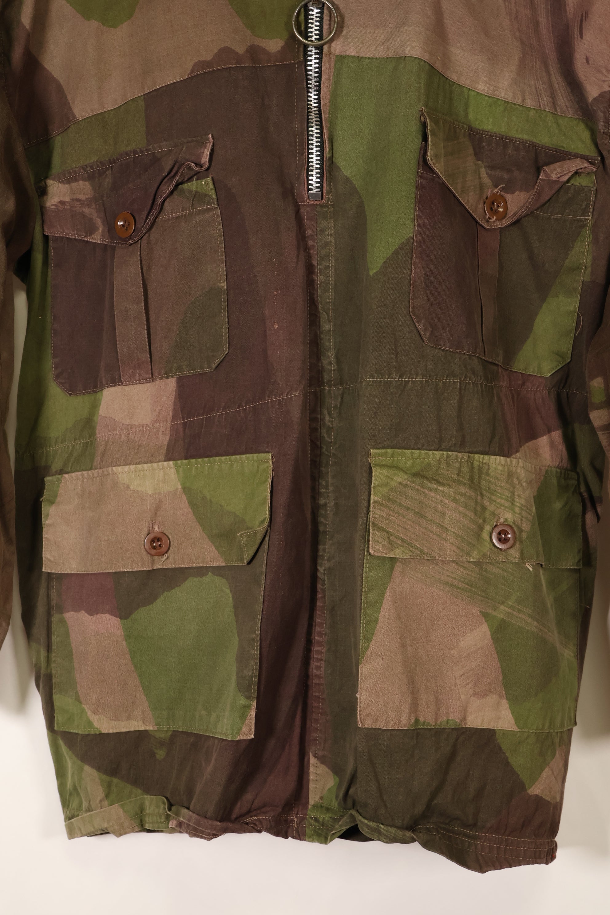 1940年代　WWII　英軍　Windproof迷彩 スモック　改造品　インドシナ戦争再現　戦後改造あり　中古品