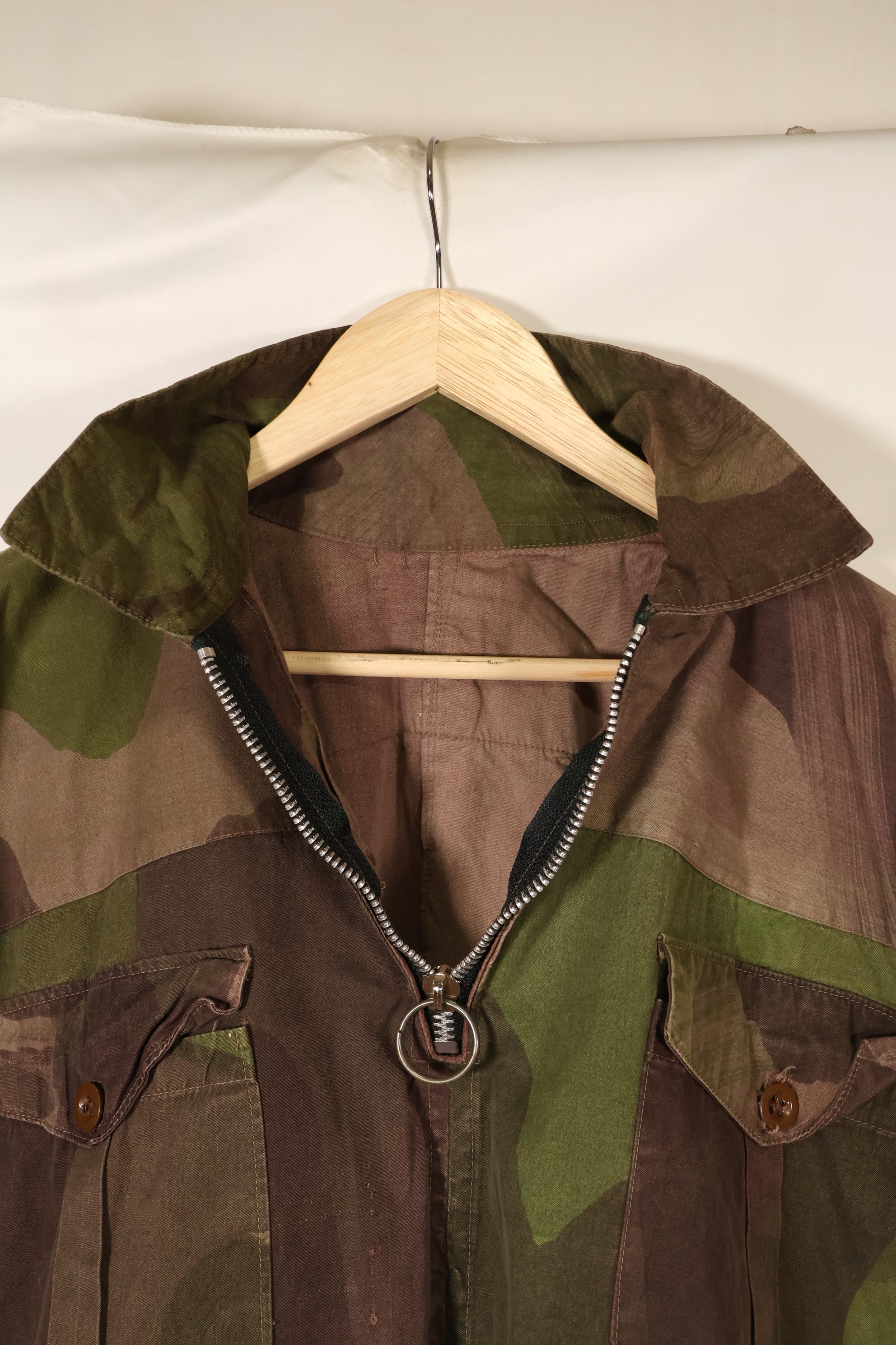 1940年代　WWII　英軍　Windproof迷彩 スモック　改造品　インドシナ戦争再現　戦後改造あり　中古品