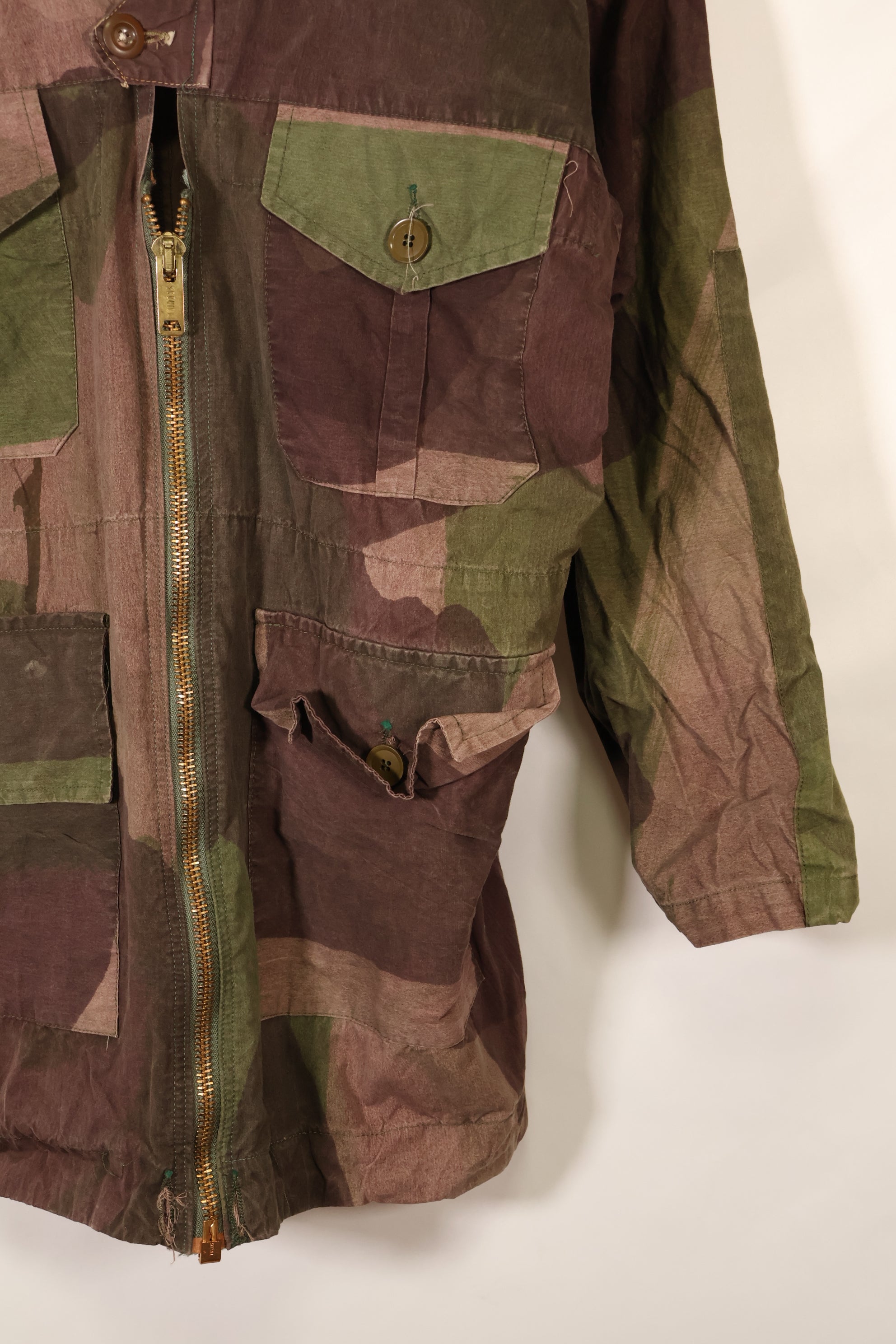 1940年代　WWII　英軍　Windproof迷彩 スモック　改造品　インドシナ戦争再現　戦後改造あり　中古品