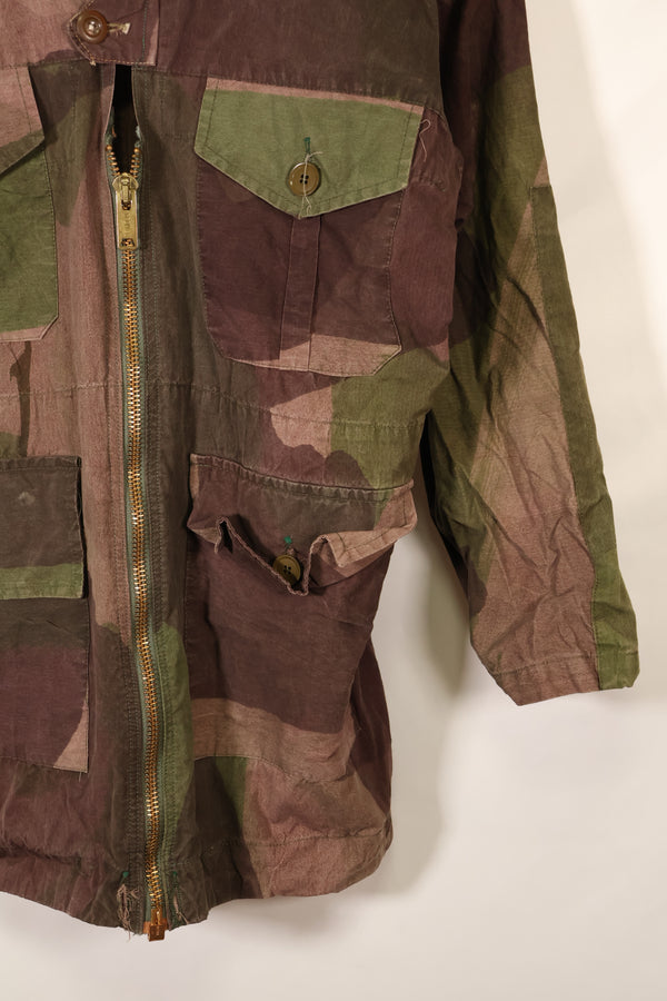 1940年代　WWII　英軍　Windproof迷彩 スモック　改造品　インドシナ戦争再現　戦後改造あり　中古品