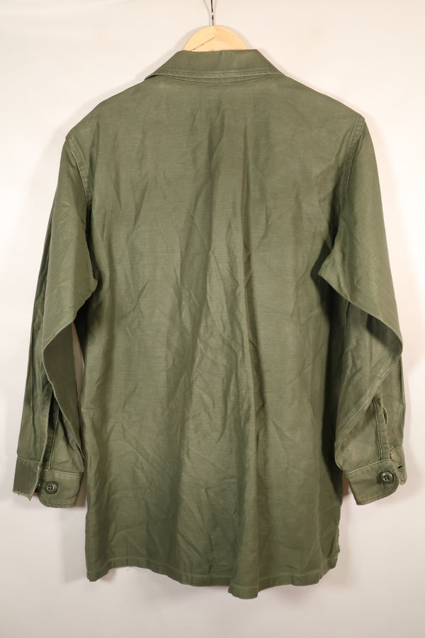 1971年契約　推定 SMALL　OG-107　ユーティリティシャツ　アメリカ海軍　テープ類実物　中古品