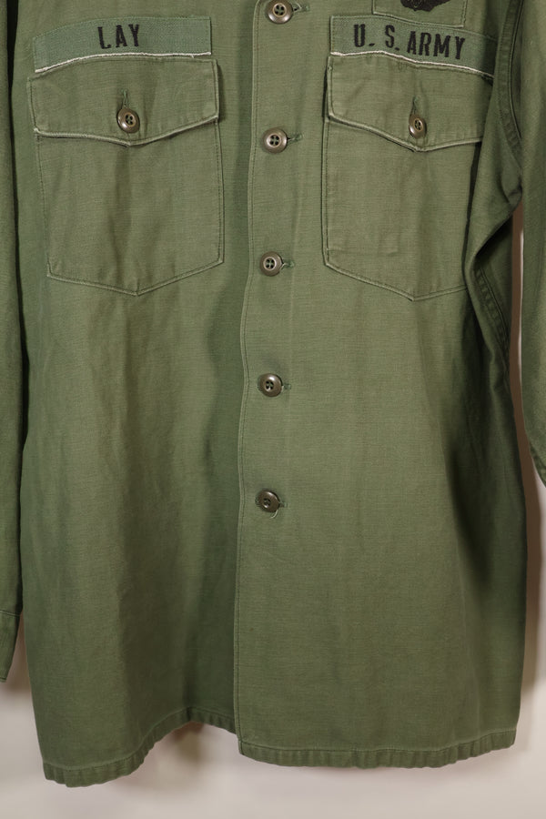 1968年契約　推定 MEDIUM　OG-107　ユーティリティシャツ　パッチ後付け　中古品