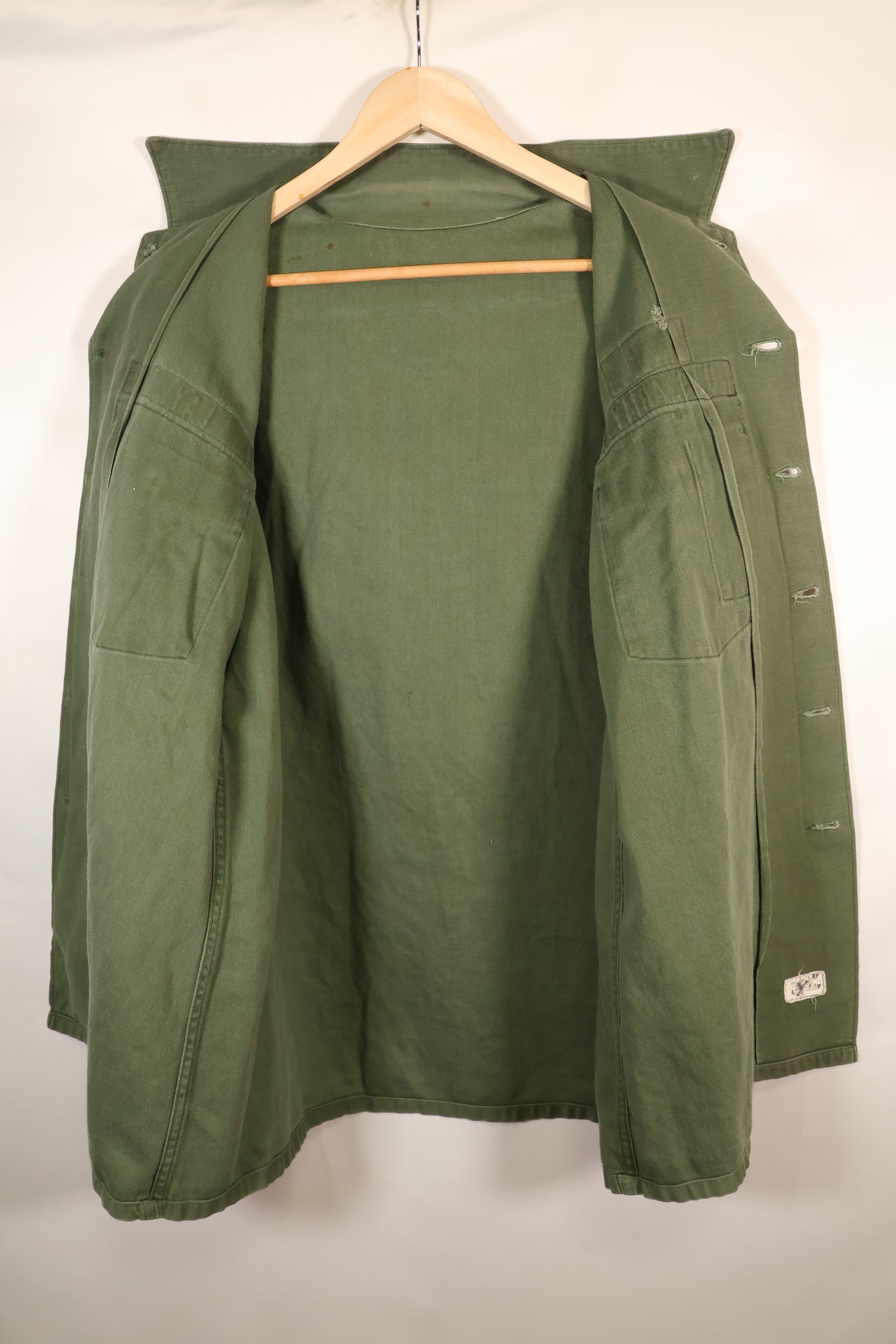 1968年契約　推定 MEDIUM　OG-107　ユーティリティシャツ　パッチ後付け　中古品