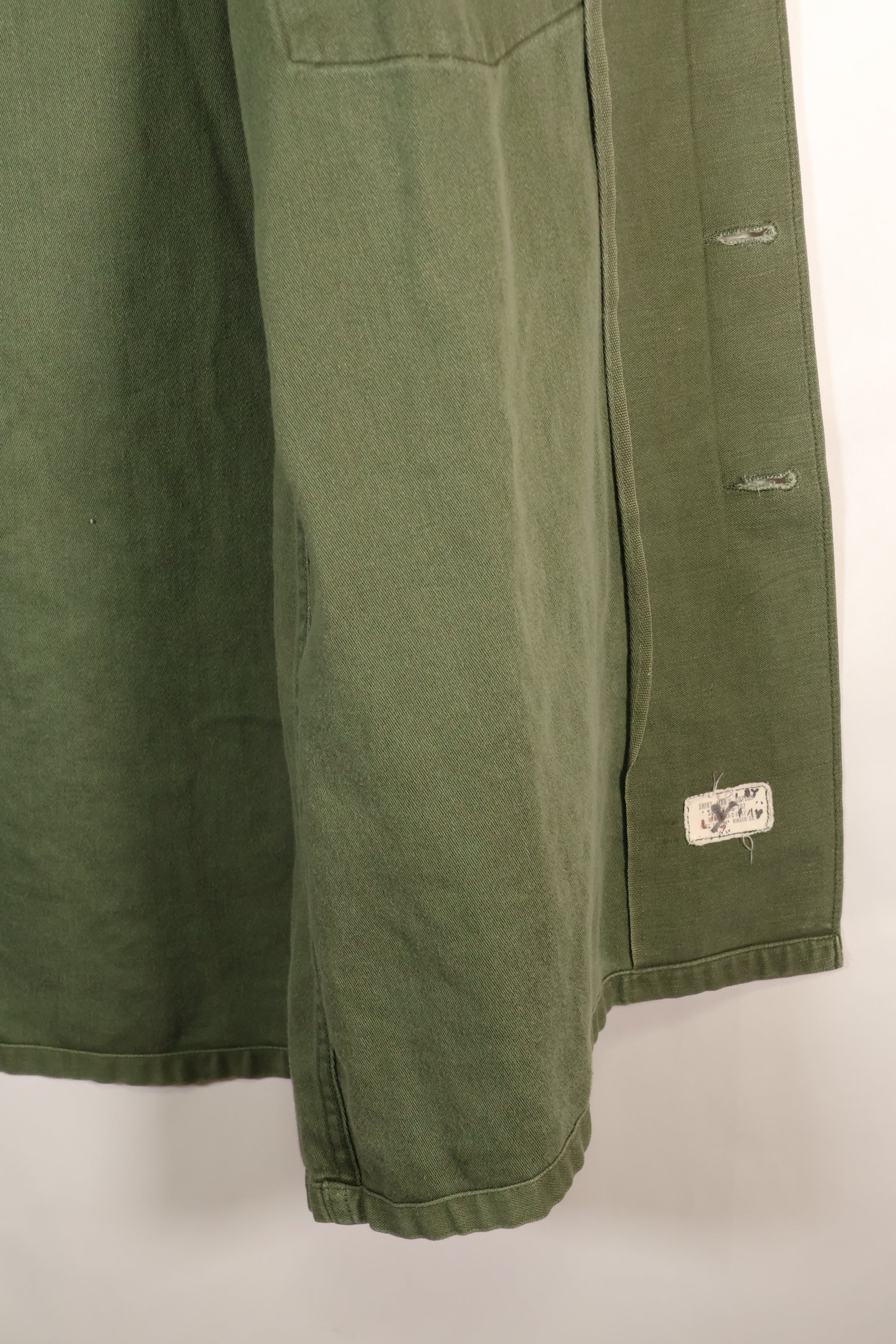 1968年契約　推定 MEDIUM　OG-107　ユーティリティシャツ　パッチ後付け　中古品