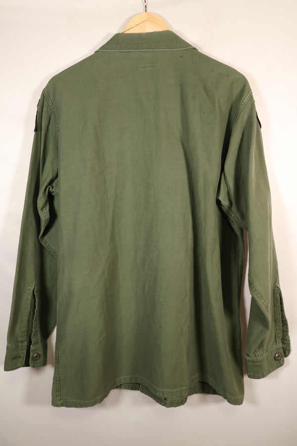 1968年契約　推定 MEDIUM　OG-107　ユーティリティシャツ　パッチ後付け　中古品