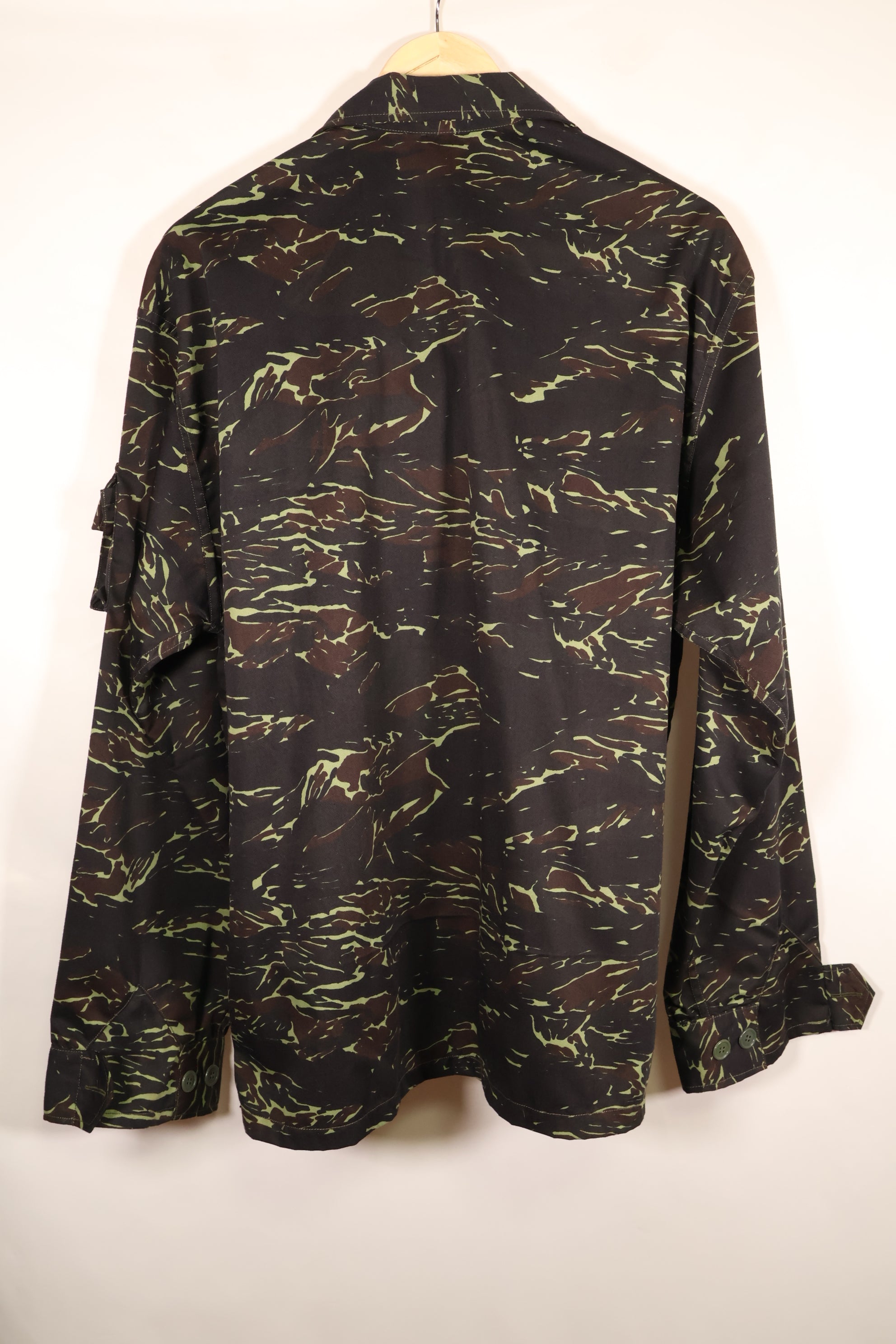 1970年代　タイ国境警備隊　シャドータイガー　ローカルメイド　タイガーストライプ　シャツ　中古品　A