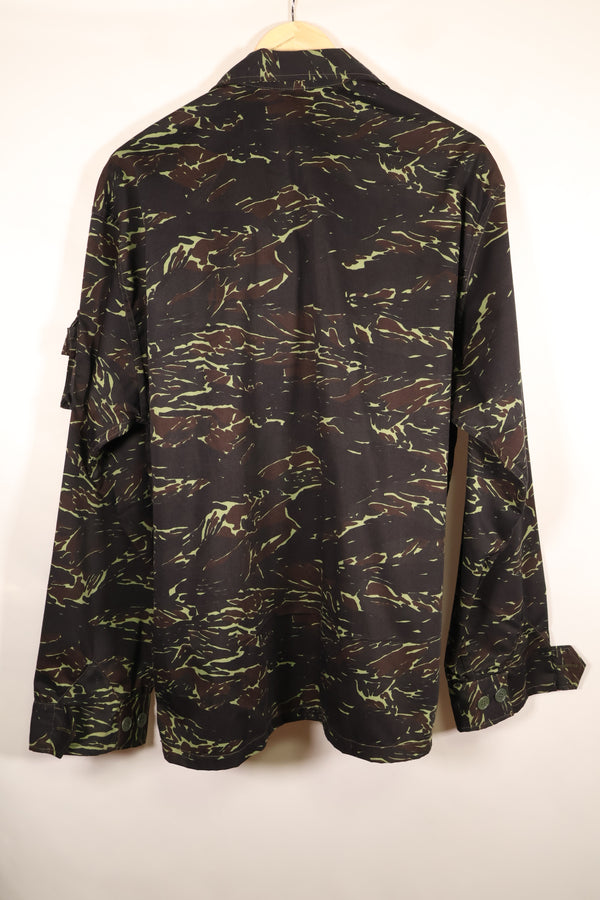 1970年代　タイ国境警備隊　シャドータイガー　ローカルメイド　タイガーストライプ　シャツ　中古品　A