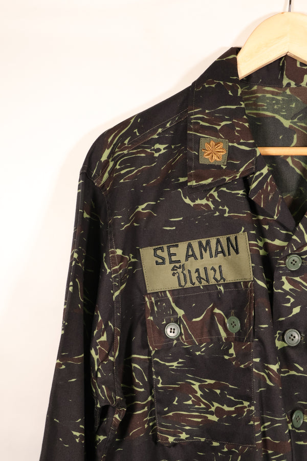 1970年代　タイ国境警備隊　シャドータイガー　ローカルメイド　タイガーストライプ　シャツ　中古品　B