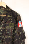 1970年代　タイ国境警備隊　シャドータイガー　ローカルメイド　タイガーストライプ　シャツ　中古品　B