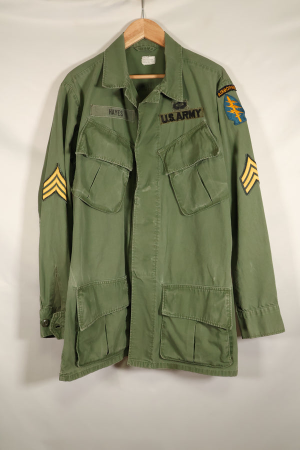 1967年頃　S-L　グリーンベレー兵士　3rd Model ジャングルファティーグ　ジャケット　退色あり　中古品