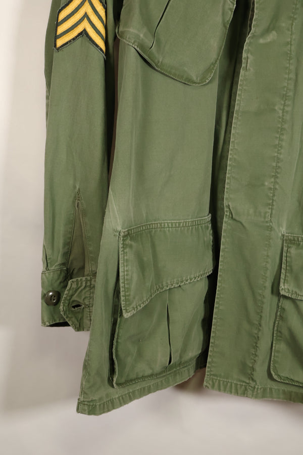 1967年頃　S-L　グリーンベレー兵士　3rd Model ジャングルファティーグ　ジャケット　退色あり　中古品