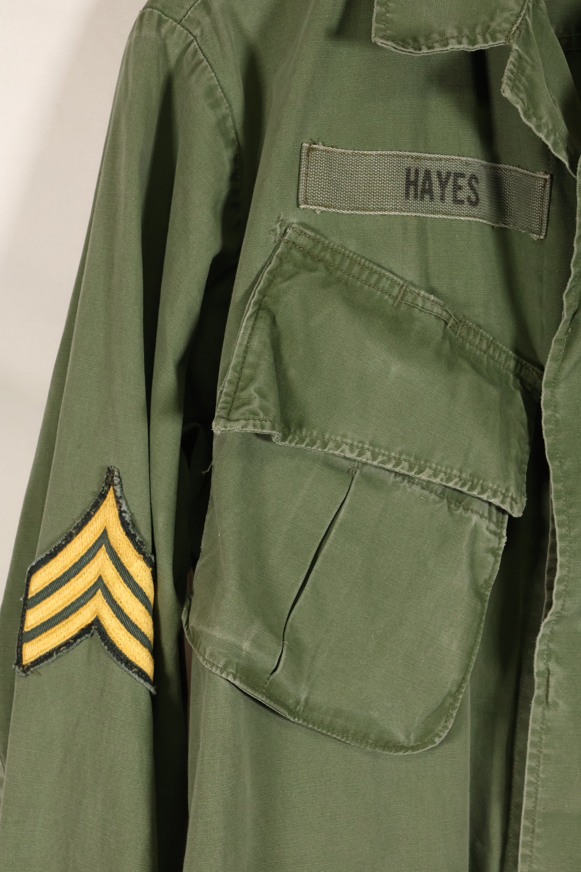 1967年頃　S-L　グリーンベレー兵士　3rd Model ジャングルファティーグ　ジャケット　退色あり　中古品
