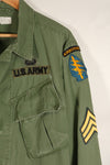 1967年頃　S-L　グリーンベレー兵士　3rd Model ジャングルファティーグ　ジャケット　退色あり　中古品