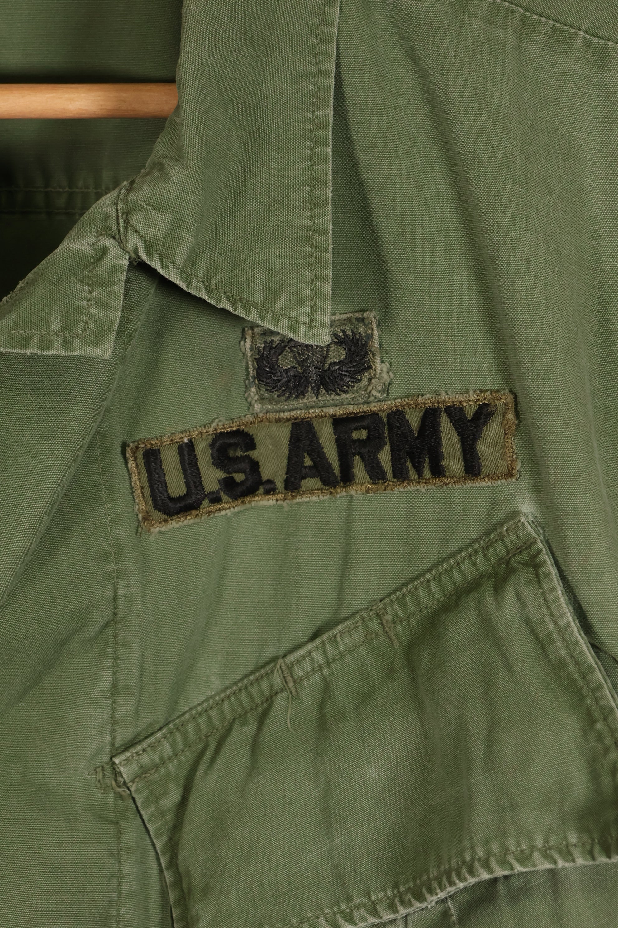 1967年頃　S-L　グリーンベレー兵士　3rd Model ジャングルファティーグ　ジャケット　退色あり　中古品