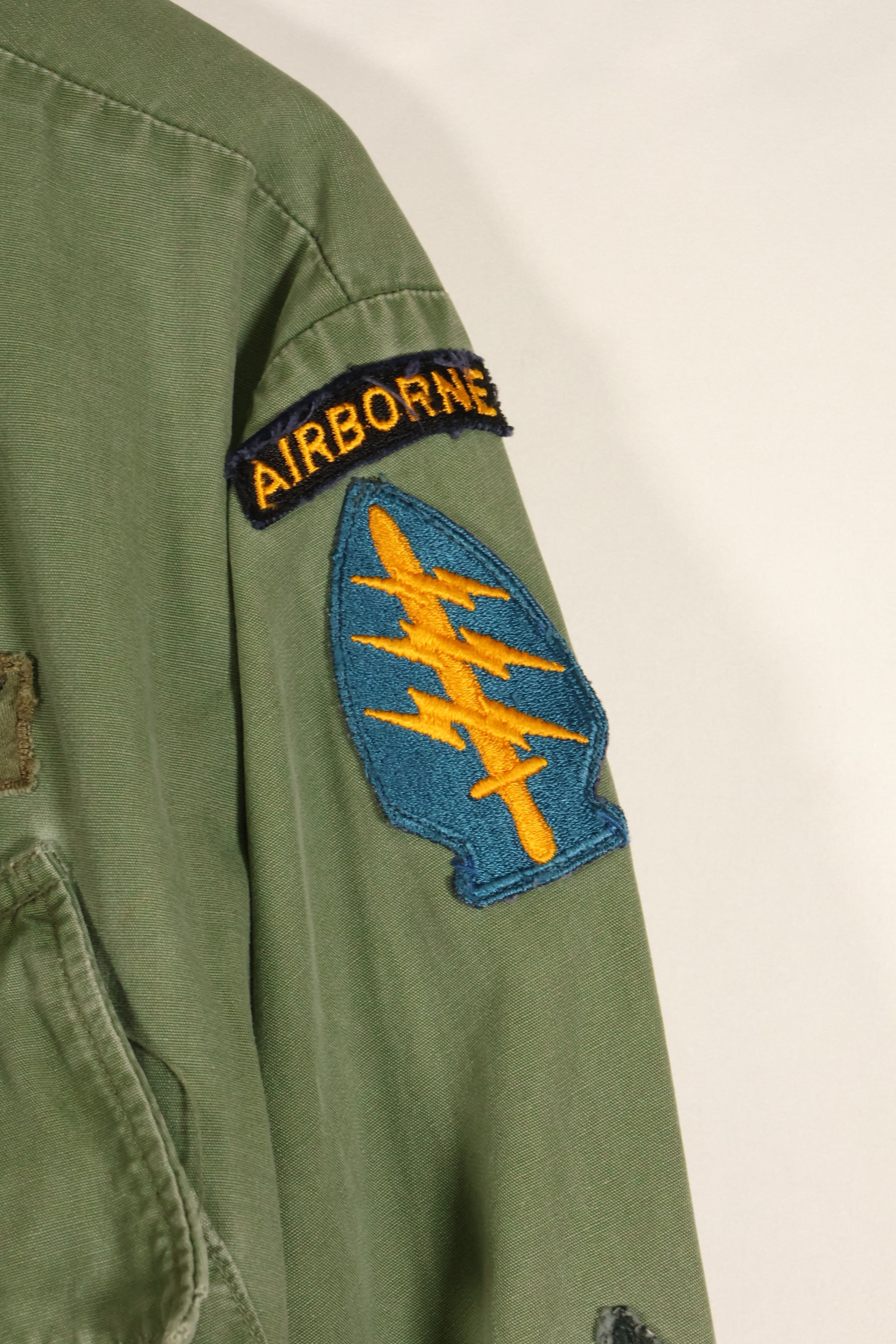 1967年頃　S-L　グリーンベレー兵士　3rd Model ジャングルファティーグ　ジャケット　退色あり　中古品