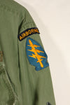 1967年頃　S-L　グリーンベレー兵士　3rd Model ジャングルファティーグ　ジャケット　退色あり　中古品