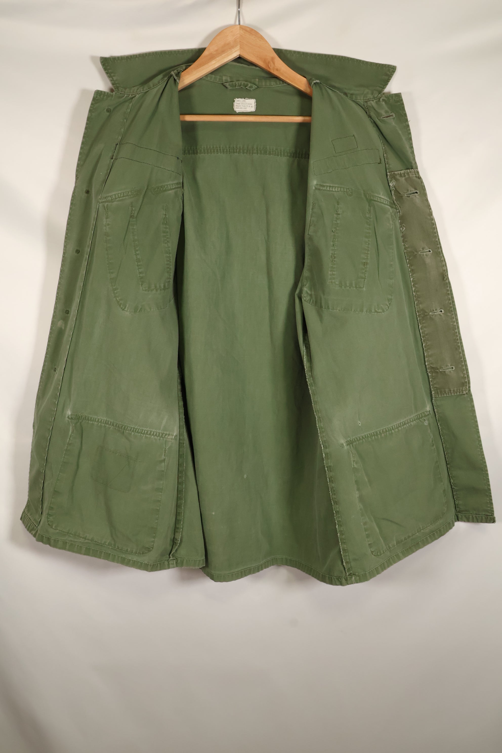 1967年頃　S-L　グリーンベレー兵士　3rd Model ジャングルファティーグ　ジャケット　退色あり　中古品