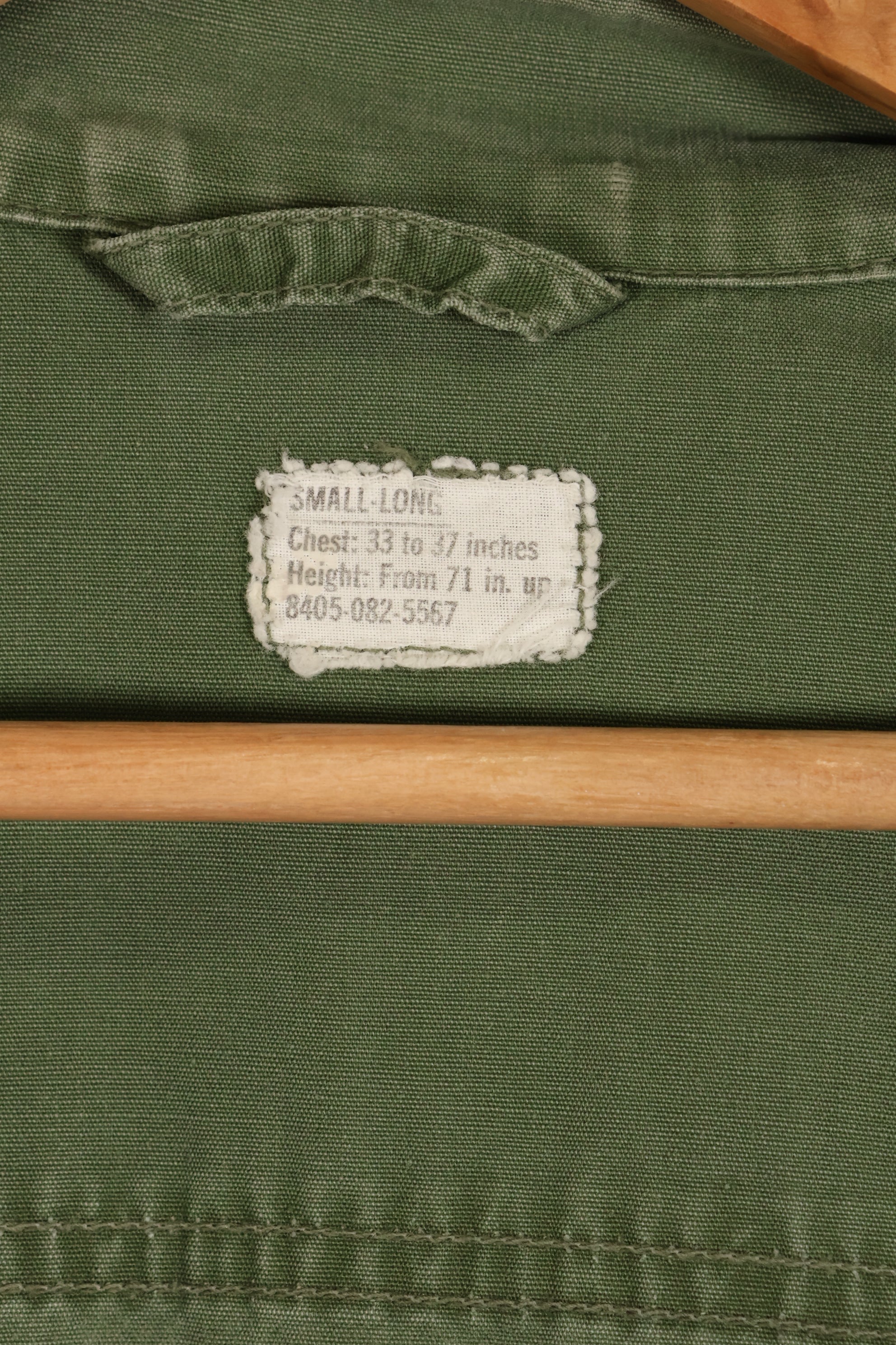 1967年頃　S-L　グリーンベレー兵士　3rd Model ジャングルファティーグ　ジャケット　退色あり　中古品