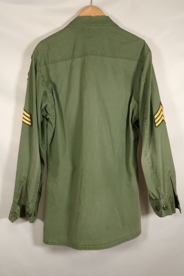 1967年頃　S-L　グリーンベレー兵士　3rd Model ジャングルファティーグ　ジャケット　退色あり　中古品