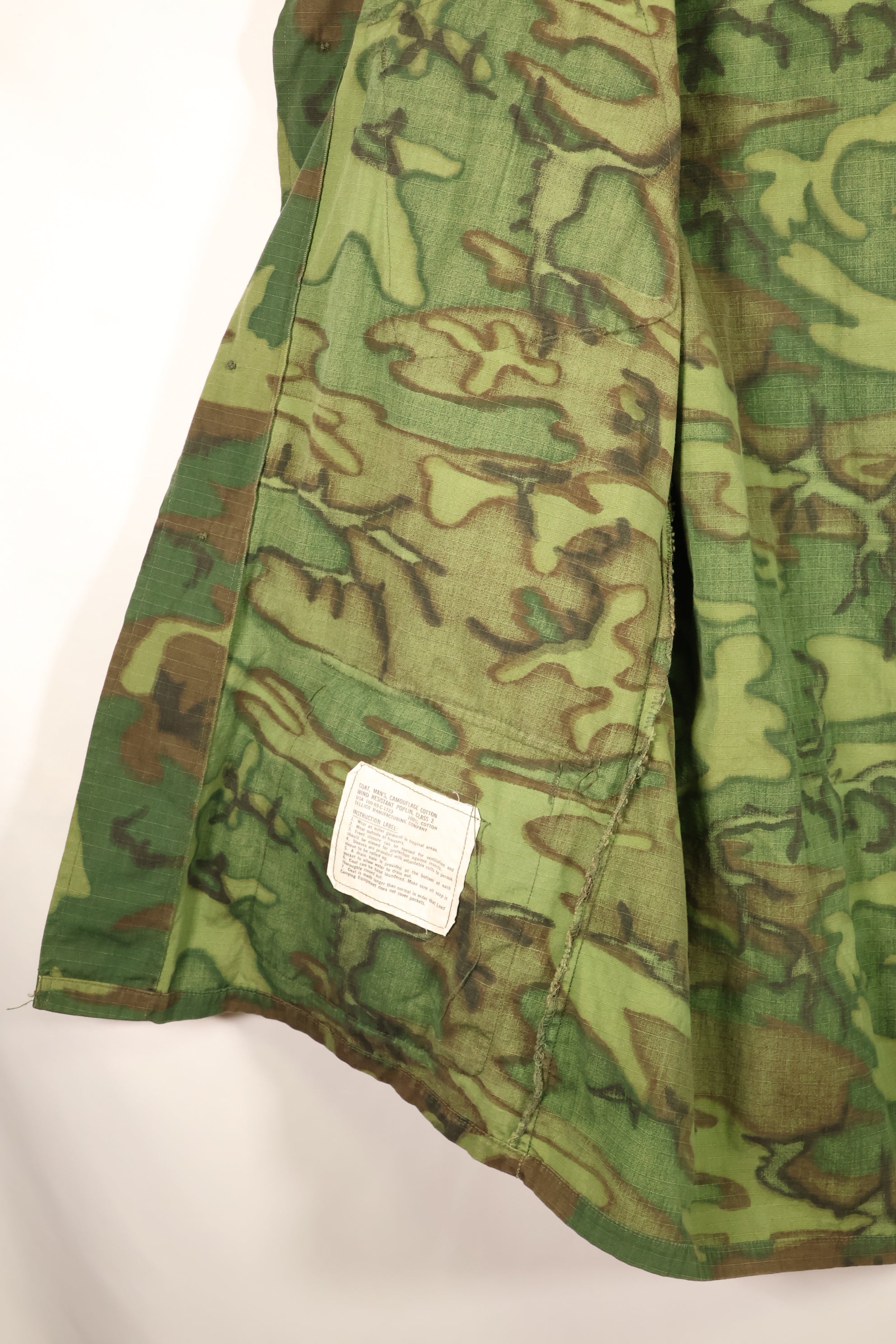 1969年契約　M-R　アメリカ陸軍 ERDL グリーンリーフ迷彩　ジャングルファティーグ　ジャケット　中古品