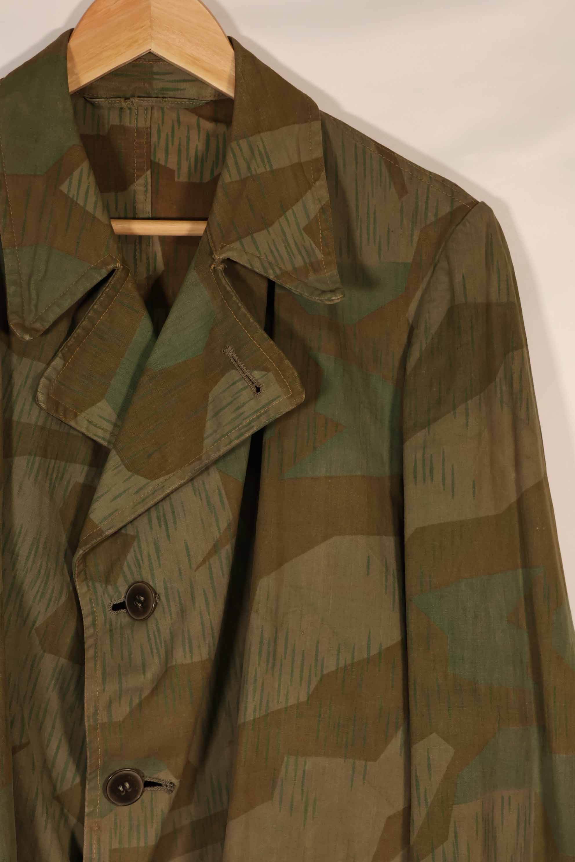 実物　1940年代　ドイツ軍　スプリンター迷彩　ローカルメイド　フィールドジャケット　中古品