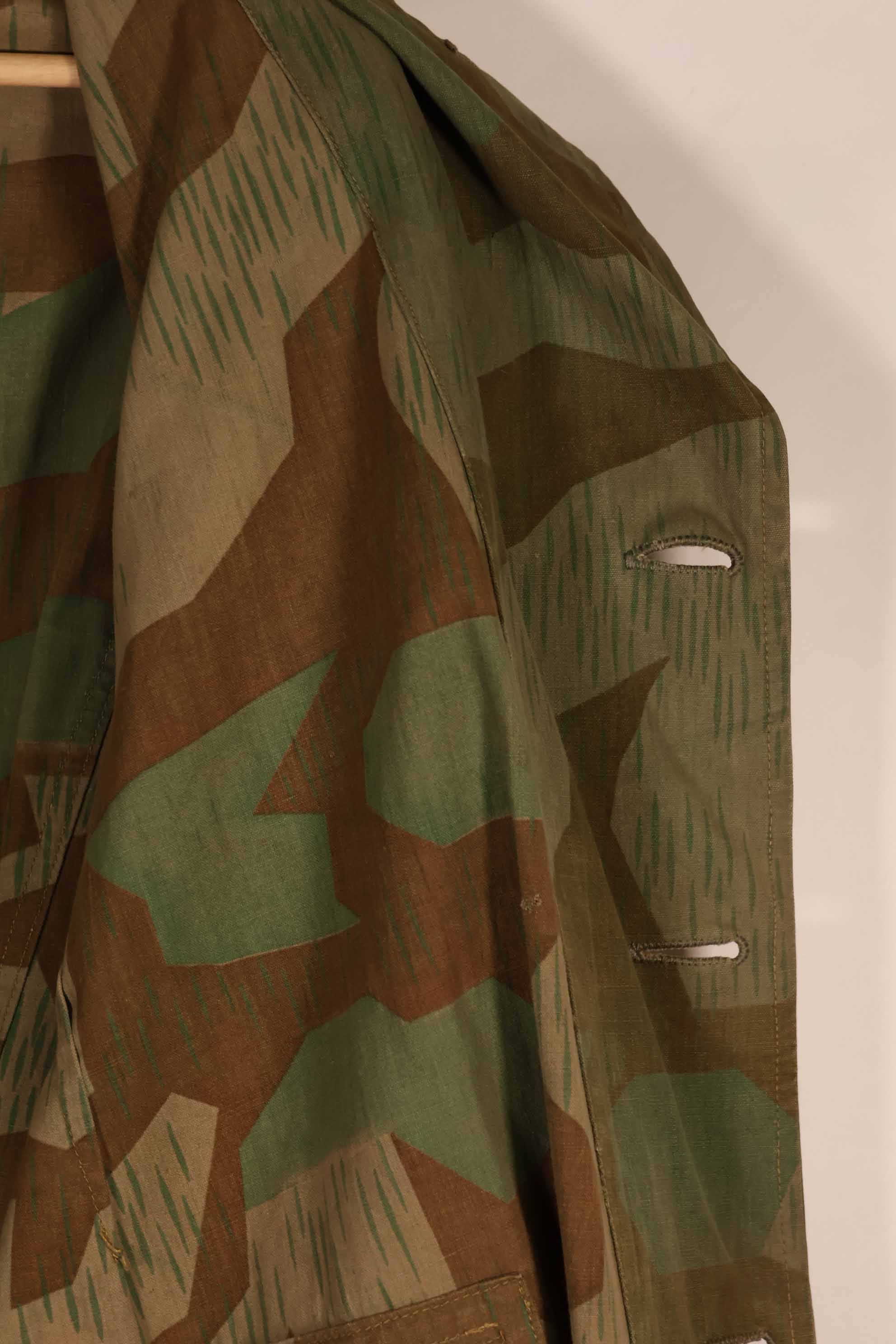 実物　1940年代　ドイツ軍　スプリンター迷彩　ローカルメイド　フィールドジャケット　中古品