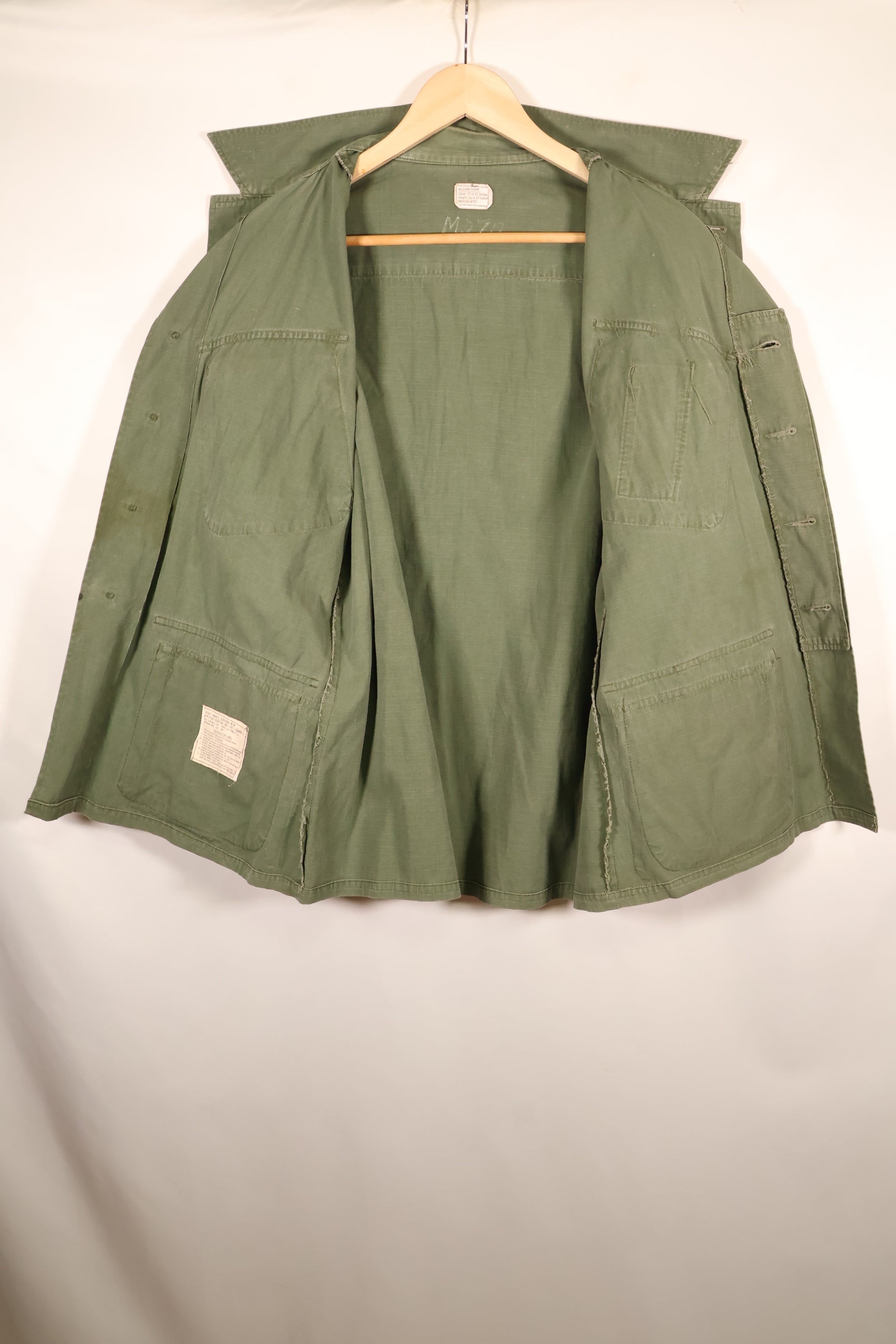 1969年契約　M-S　4th Model ジャングルファティーグ　ジャケット　退色あり　中古品