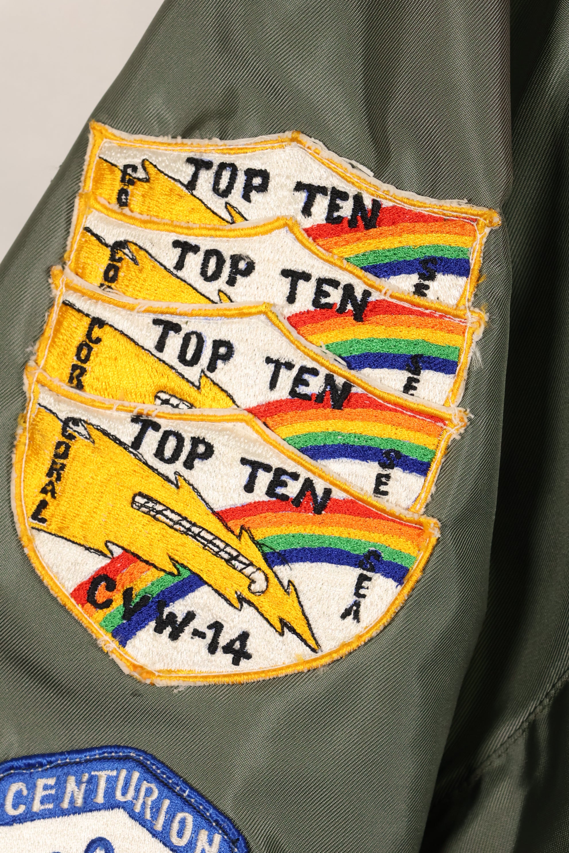 1981年契約　LARGE　アメリカ海軍　CWU-36P フライトジャケット　パッチ付　ほぼ未使用品