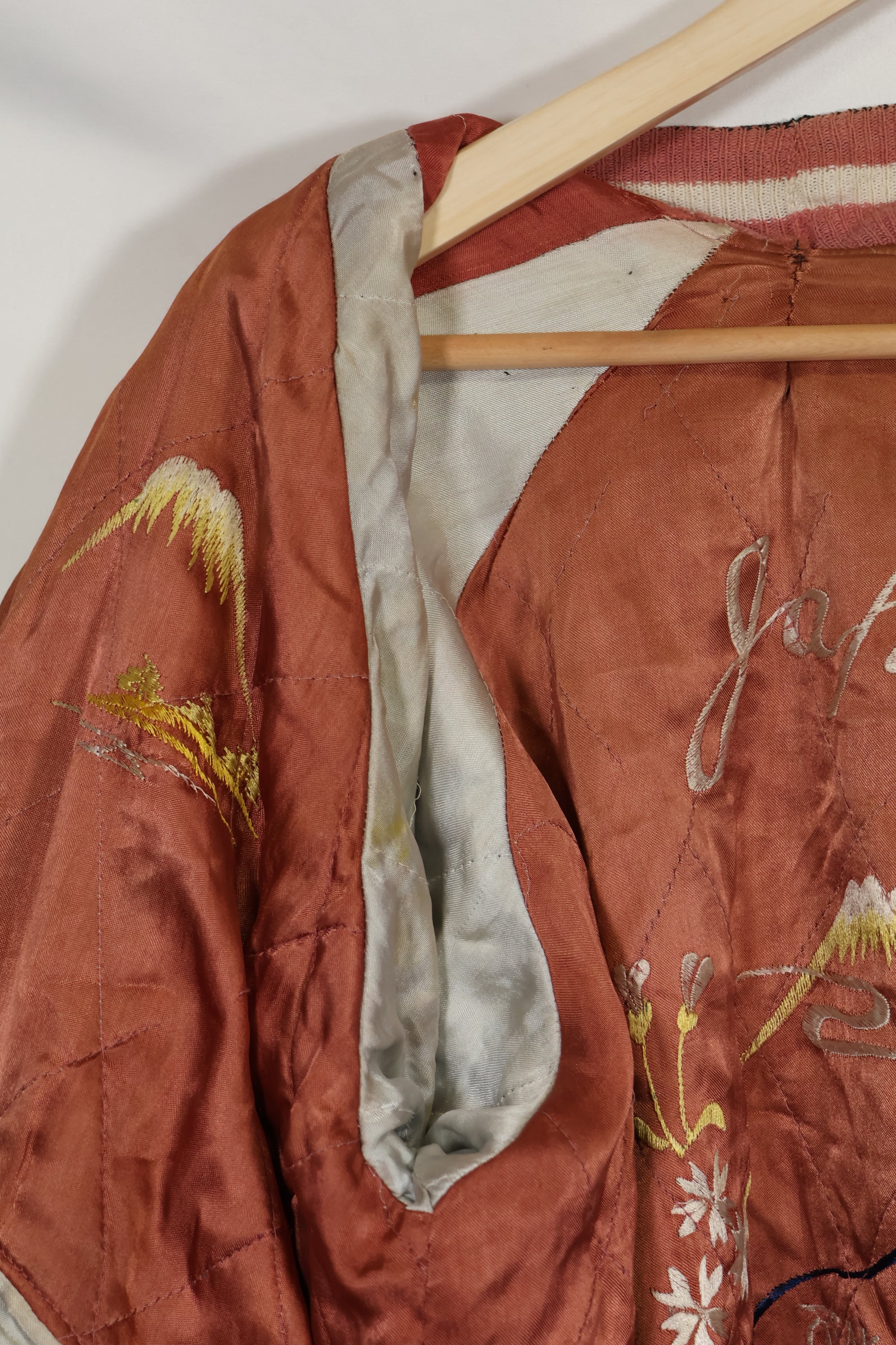 1950年代　Japan Jacket 大きめサイズ　虎デザイン　ブラック　補修あり　中古品