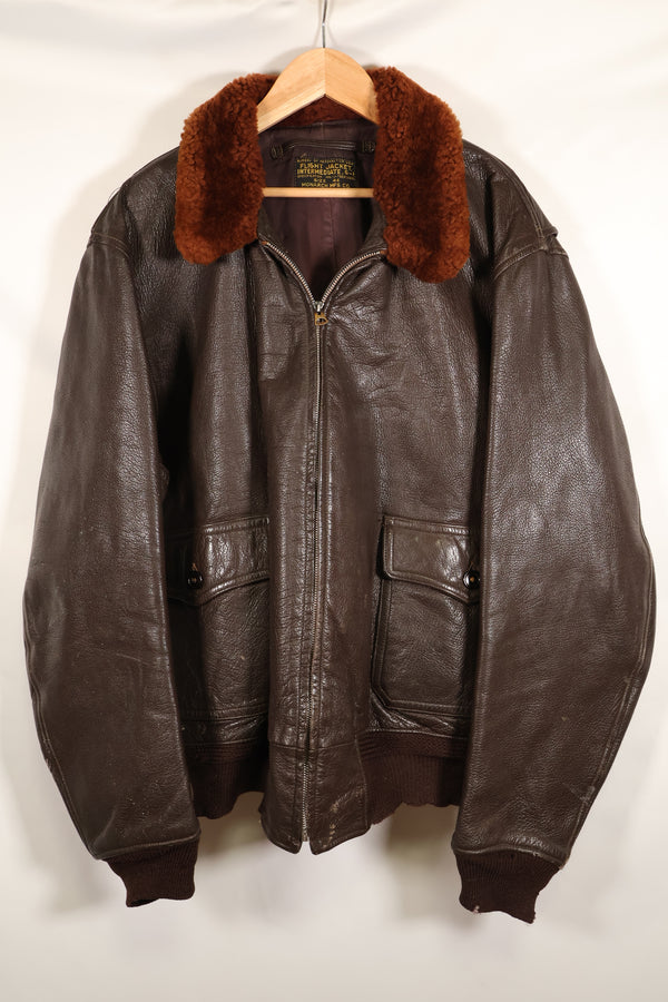 1950年代ロット　サイズ 46　J-7823　アメリカ海軍　G-1　フライトジャケット　初期ロット　中古品